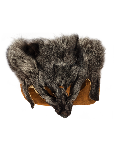 Felltasche "Canis", Fuchs, schwarz gefärbt